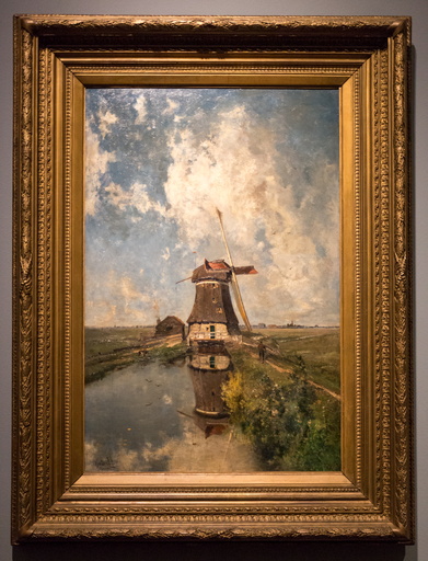A Windmill on a Polder Waterway by Garbriel