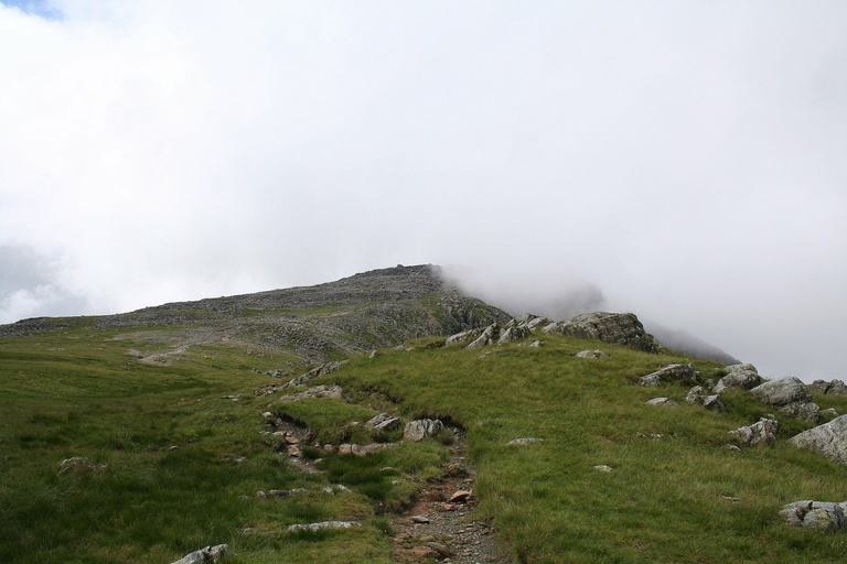 Summit of Glyder Fach disappearing in cloud
