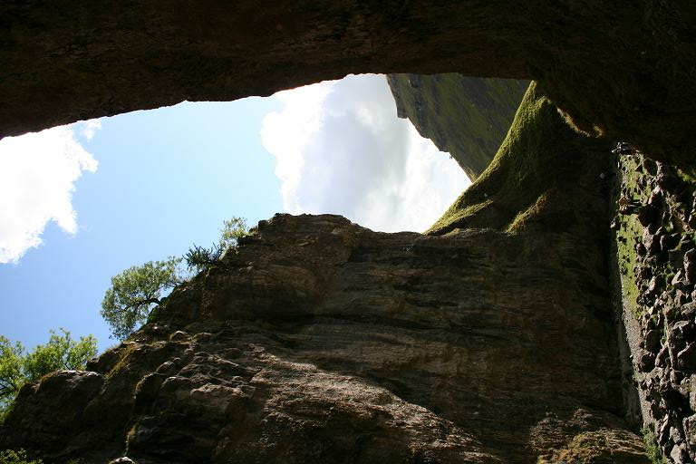 Looking out from Gordale Scar
