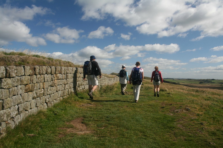 Chris, Becky, Heidi and Rach by Hadrian's Wall