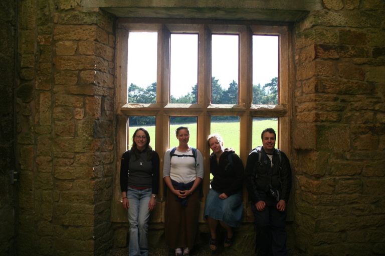 Becky, Heidi, Rach and Chris at Belsay Castle