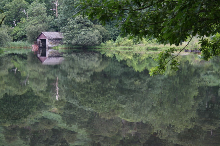 Boathouse reflection