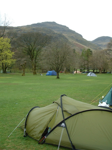Campsite and view of Pike o' Blisco (which we're about to climb)