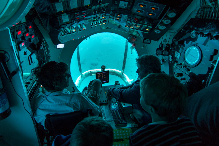 Inside a submarine
