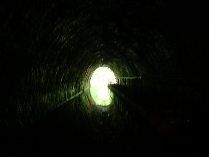 In Chirk tunnel