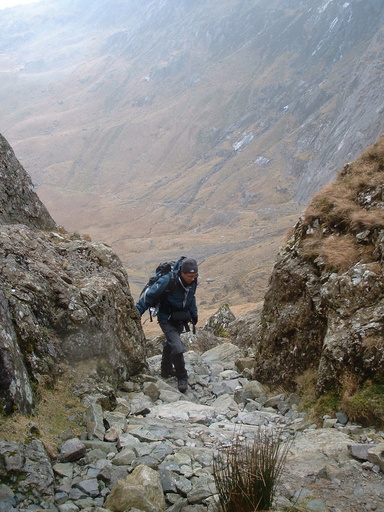 Richard with view down into Cwm Idwal