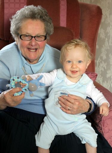 Callum with Great-Granny Stewart