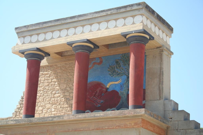 Recreated relief of bull at Knossos