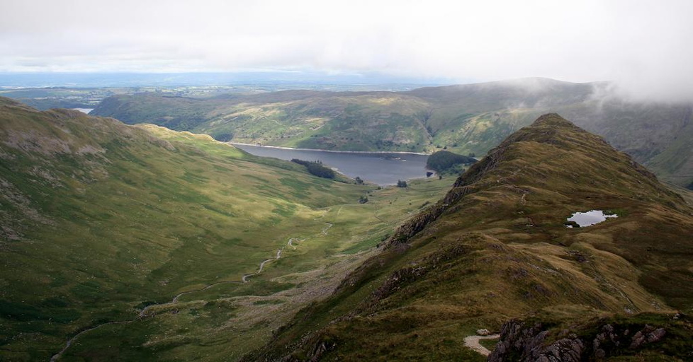 Looking over Rough Crag into Riggindale and Haweswater beyond