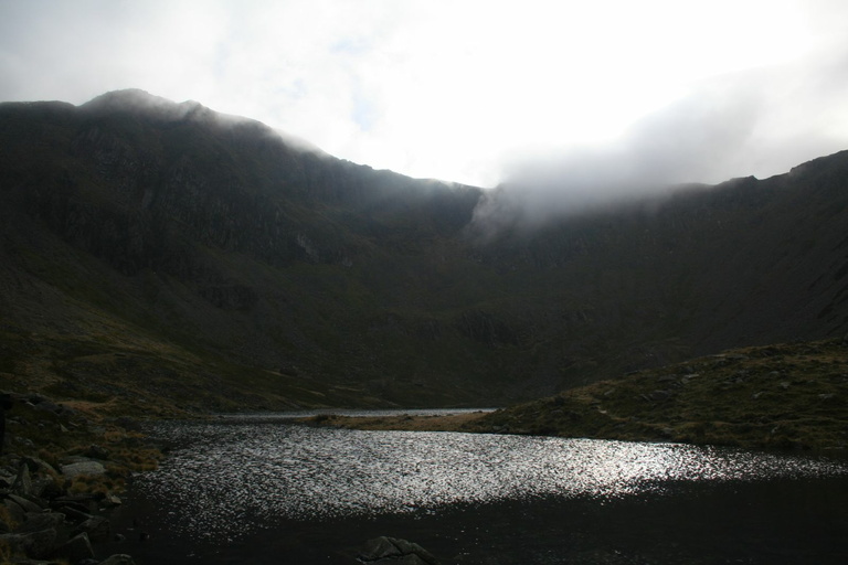 Llyn y Gadair with summit of Cadair Idris