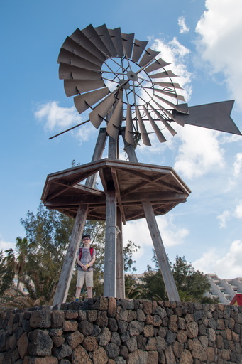Callum at a windmill