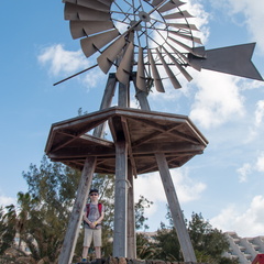 Callum at a windmill