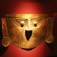 Pre-Inca gold burial mask