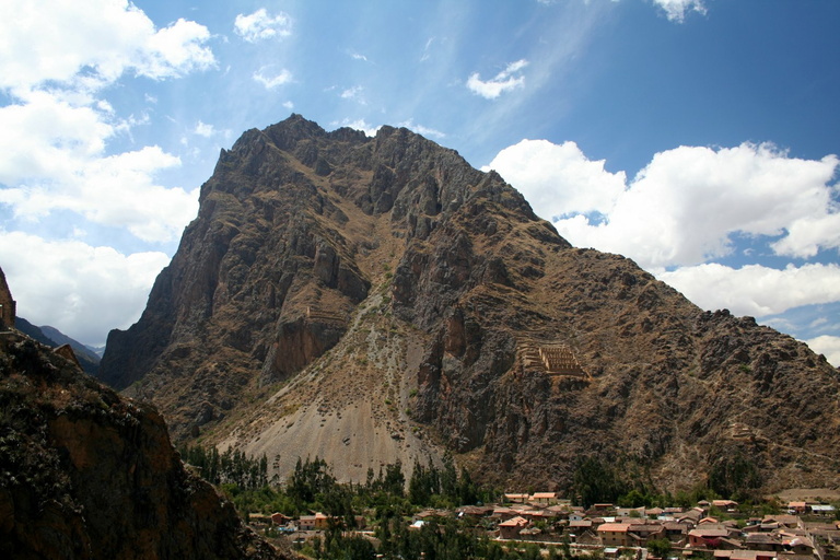 Inca ruins on hillside above Ollantaytambo