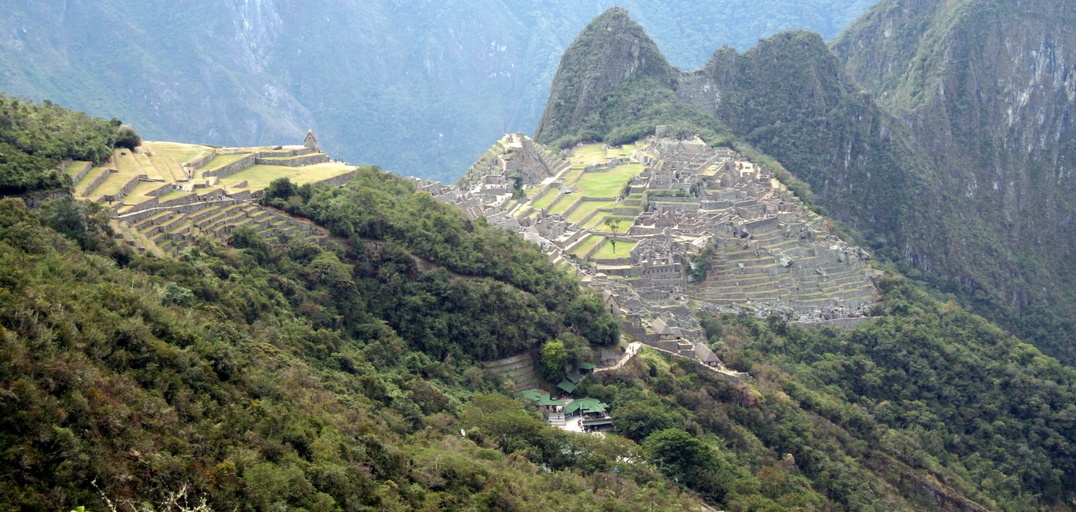 Machu Picchu ruins seen from the Sun Gate