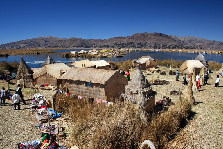 Floating reed island community, Lake Titicaca