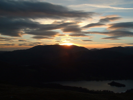 Sunset above Grasmere from Lord Crag