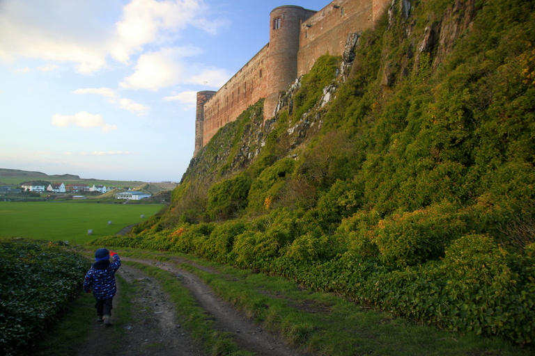 Callum exploring Bamburgh Castle